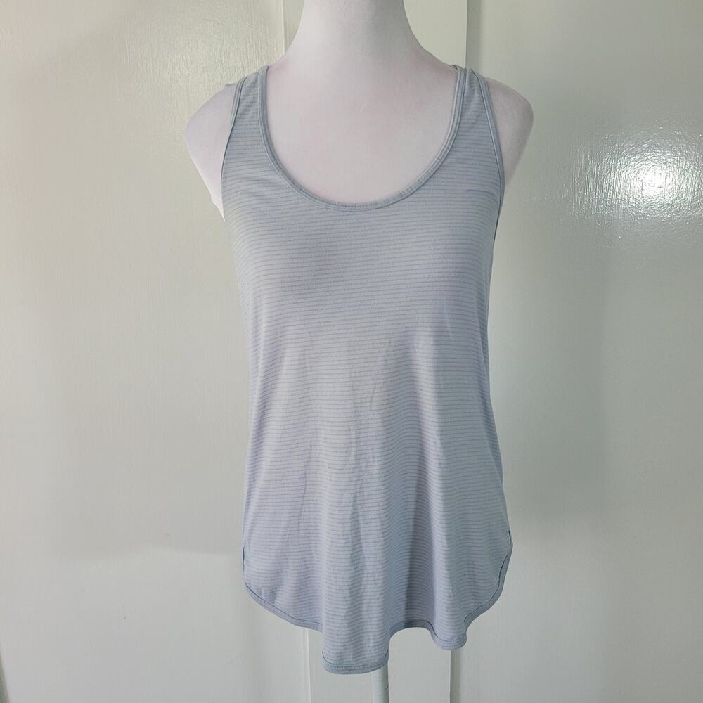 Lululemon athletica Size EST 2 105 F Singlet Racerback Tank Blue Micro Stripe